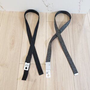 Nike Web Belt Bundle Mens One Size Black Gray Adjustable